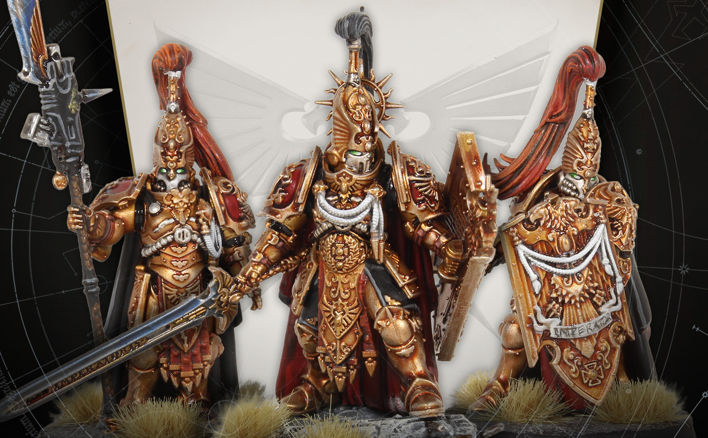 戰鎚荷魯斯之亂－輝煌的金色，帝皇禁軍塗裝完成